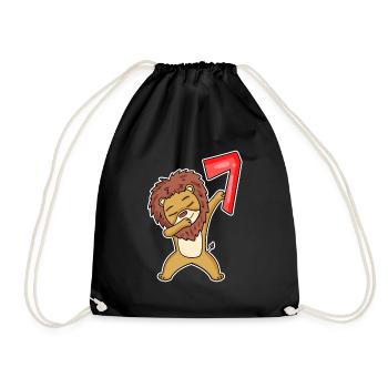 Motif Lion 7ème Anniversaire - 7 ans - Sac de sport léger - noir - Devant