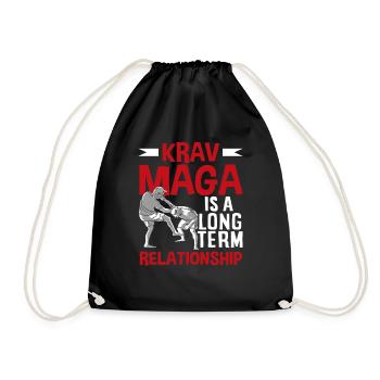 Krav Maga Lustiger Spruch Sport - Turnbeutel - Schwarz - Vorne