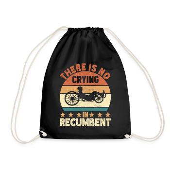 Recumbent Trike Liegetrike Liegedreirad - Drawstring Bag - black - Front