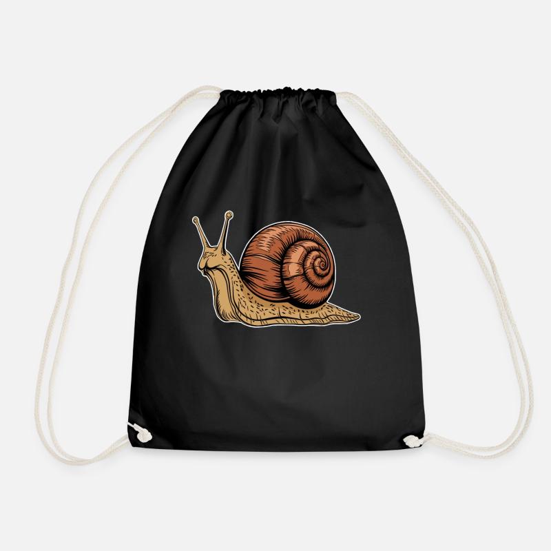 Illustration graphique d’animal d’escargot - Sac de sport léger - noir