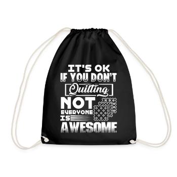 Quilting I Like Quilting - Drawstring Bag - black - Front
