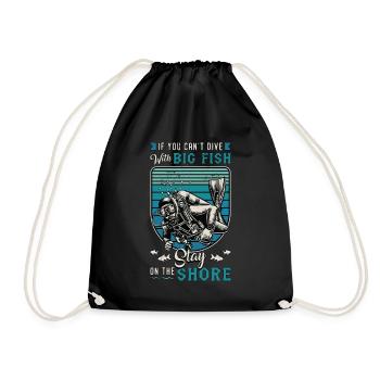 Scuba Diving If You Can't Dive With The Swimming - Turnbeutel - Schwarz - Vorne