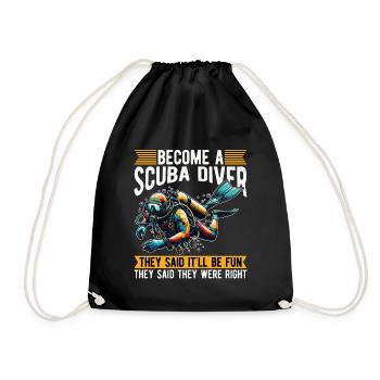 Plongée sous-marine Devenez un plongeur Ils ont dit plongeur - Sac de sport léger - noir - Devant