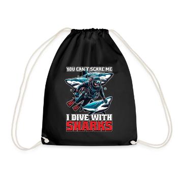 Plongée sous-marine Vous ne pouvez pas me faire peur Nageur de plongée en apnée - Sac de sport léger - noir - Devant