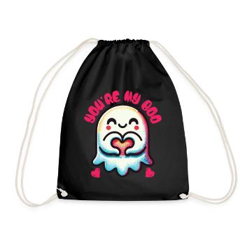 Cute Ghost Motif You're My Boo - Drawstring Bag - black - Front