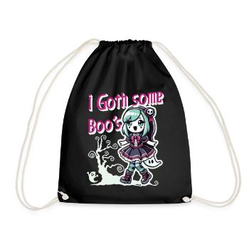 Halloween Goth Girl J’ai des fantômes - Sac de sport léger - noir - Devant