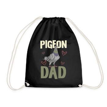 Pigeons Papa Amant Motif Humoristique - Sac de sport léger - noir - Devant