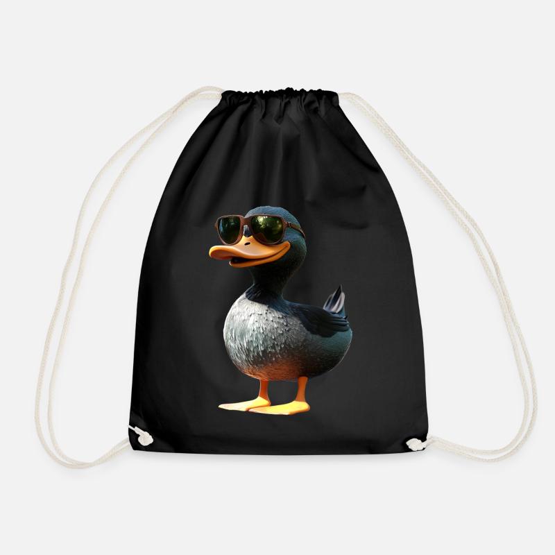 Canard, Canard colvert, Caneton, Caneton, , Canard - Sac de sport léger - noir