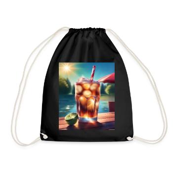 Cold cola beverage - Drawstring Bag - black - Front
