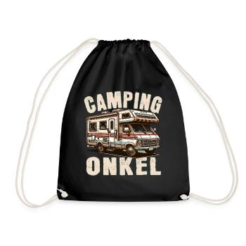 Camping Onkel - Turnbeutel - Schwarz - Vorne