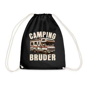Camping Bruder - Turnbeutel - Schwarz - Vorne