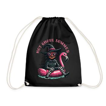 Hot Ghoul Summer Hexen Flamingo Spaß - Turnbeutel - Schwarz - Vorne
