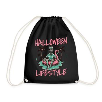 Halloween Lifestyle Cool Zombie Pool Party - Drawstring Bag - black - Front