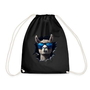 Funny Alpaca Alpaca Lover Cute Zoo Animals - Drawstring Bag - black - Front