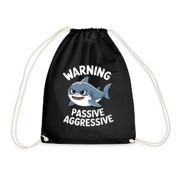 Avertissement de requin passif-agressif - Sac de sport léger - noir - Devant