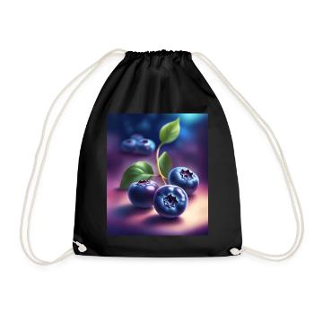 Fantastisches Blaubeer-Grafik-T-Shirt-Design - Turnbeutel - Schwarz - Vorne