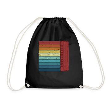 Harmoniciste rétro Harpe à bouche Harmonica harmonica - Sac de sport léger - noir - Devant