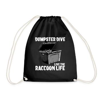 raton laveur benne à ordures plongée nourriture sauvetage - Sac de sport léger - noir - Devant