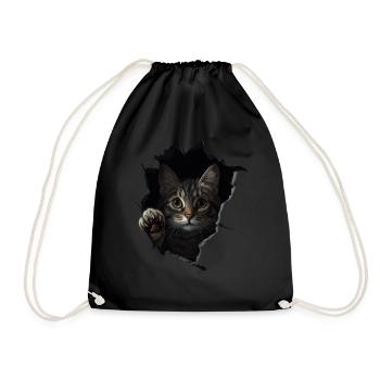 Funny Cats Cat Owner Cute Cat Pet - Drawstring Bag - black - Front