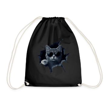 Funny Cats Cat Owner Cute Cat Pet - Drawstring Bag - black - Front