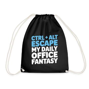 Humour de bureau - Sac de sport léger - noir - Devant