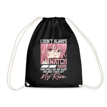 Ich schaue nicht immer Anime - Turnbeutel - Schwarz - Vorne