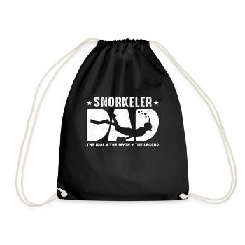Snorkeler Dad The Idol The Myth The Legend Swimmer - Drawstring Bag - black - Front