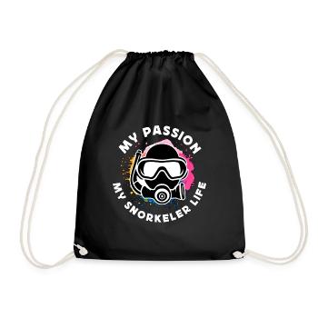Snorkeling Ma passion Mon snorkeler Sports nautiques - Sac de sport léger - noir - Devant