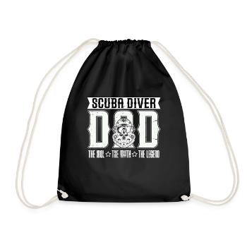 Scuba Diver Dad The Idol The Myth The Swimmer - Drawstring Bag - black - Front