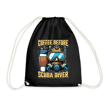 Café de plongée sous-marine avant le nageur Amateur de café - Sac de sport léger - noir - Devant
