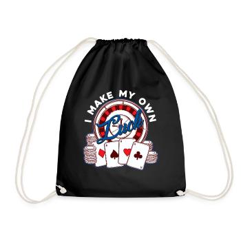 I Make My Own Luck Poker - Drawstring Bag - black - Front