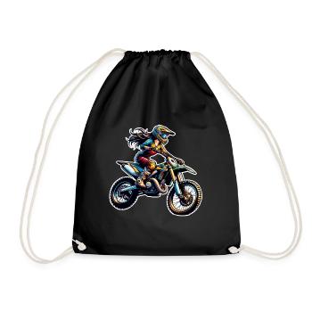 Motocross Femmes Filles Fille - Sac de sport léger - noir - Devant