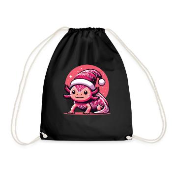 Axolotl Noël Mignon Axolotls Joyeux Noël - Sac de sport léger - noir - Devant