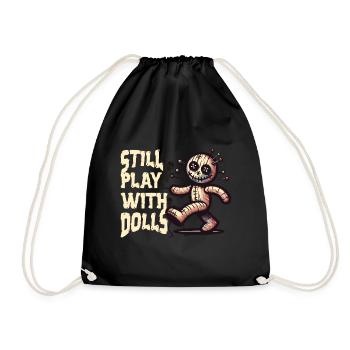 Toujours en train de jouer avec des poupées Poupée vaudou effrayante - Sac de sport léger - noir - Devant