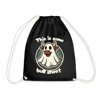 Halloween vache humour design - Sac de sport léger - noir - Devant