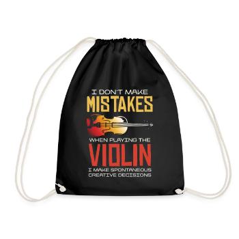 Keine Fehler Beim Violine Spielen - Turnbeutel - Schwarz - Vorne
