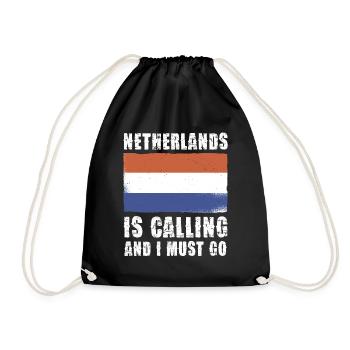 Netherlands Is Calling And I Must Go - Turnbeutel - Schwarz - Vorne