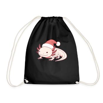 Axolotl Noël Mignon Axolotls Joyeux Noël - Sac de sport léger - noir - Devant