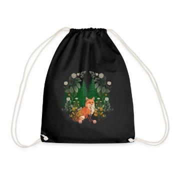 Renards, Renards, Forêt, Animaux de la forêt, Habitants de la forêt - Sac de sport léger - noir - Devant