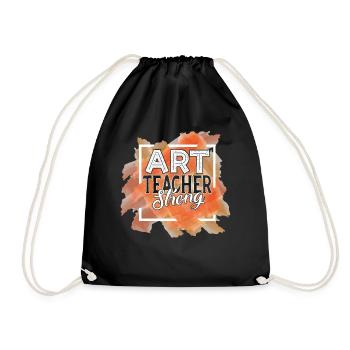 Art Teacher Strong - Drawstring Bag - black - Front