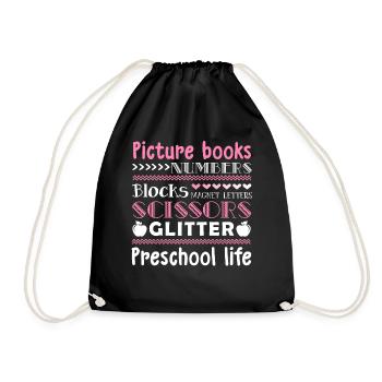 Preschool Teacher Preschool Life - Drawstring Bag - black - Front