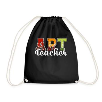 Awesome Art Teacher - Drawstring Bag - black - Front