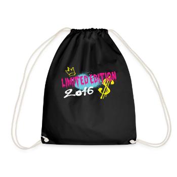 Limited Edition 2016 Birthday 2016 Born - Drawstring Bag - black - Front