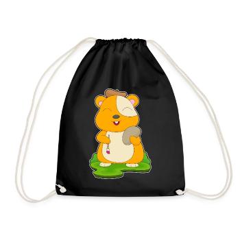 Hamster Peintre Pinceau Peinture - Sac de sport léger - noir - Devant