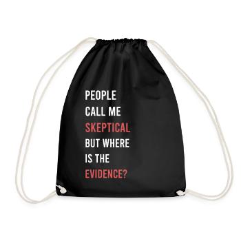 People call me skeptical philosophy humor - Drawstring Bag - black - Front