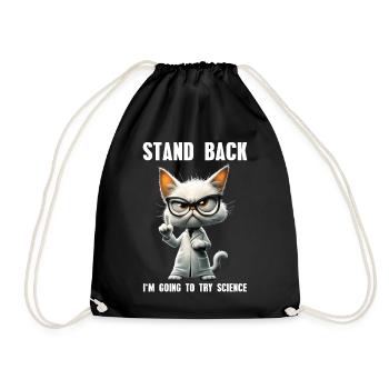 Je vais essayer la science Science Cat Meme - Sac de sport léger - noir - Devant