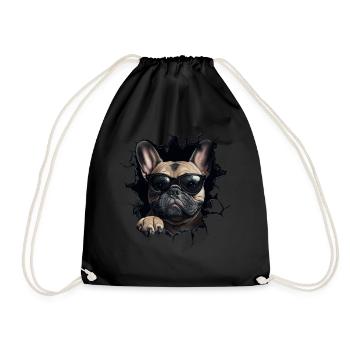 Drôle de chien propriétaire Chien mignon Bouledogue - Sac de sport léger - noir - Devant