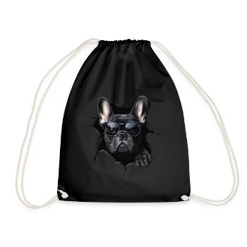 Drôle de chien propriétaire Chien mignon Bouledogue - Sac de sport léger - noir - Devant