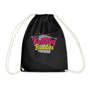 Knitting Friends Communauté de tricot - Sac de sport léger - noir - Devant