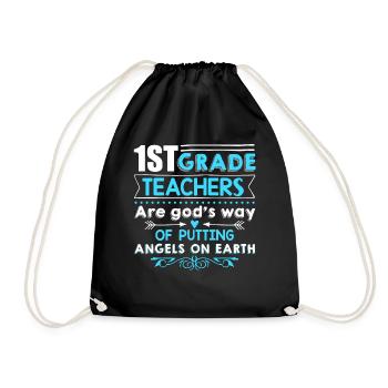 Proud To Be 1st Grade Teacher - Drawstring Bag - black - Front